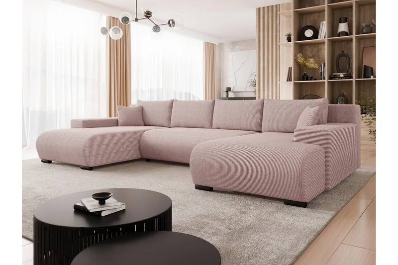 Krysen Sovesofa Dubbeldivan 4-sits - Rosa - Møbler - Sofaer - Sovesofaer - Sovesofa divan