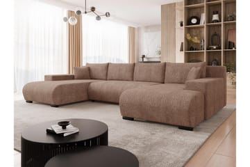 Krysen Sovesofa Dubbeldivan 4-sits - Rosa - Møbler - Sofaer - Sovesofaer - U sovesofa