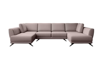 Sovesofa Dobbeltsjeselong Kazuma - Beige - Møbler - Sofaer - Sovesofaer - Langsgående sovesofa