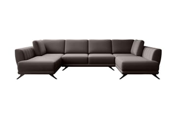 Sovesofa Dobbeltsjeselong Kazuma - Brun - Møbler - Sofaer - Sovesofaer - Langsgående sovesofa