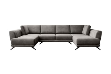 Sovesofa Dobbeltsjeselong Kazuma - Grå - Møbler - Sofaer - Sovesofaer - Langsgående sovesofa