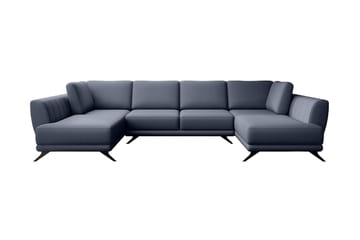 Sovesofa Dobbeltsjeselong Kazuma - Grå - Møbler - Sofaer - Sovesofaer - Langsgående sovesofa