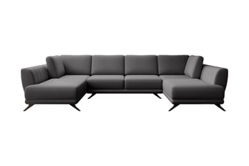 Sovesofa Dobbeltsjeselong Kazuma - Grå - Møbler - Sofaer - Sovesofaer - Langsgående sovesofa