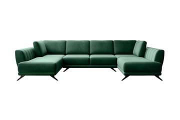 Sovesofa Dobbeltsjeselong Kazuma - Grønn - Møbler - Sofaer - Sovesofaer - Langsgående sovesofa