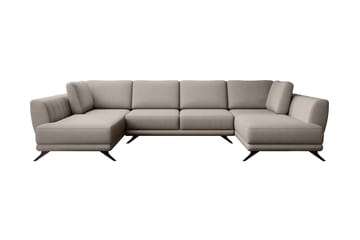 Sovesofa Dobbeltsjeselong Kazuma - Lysebeige - Møbler - Sofaer - Sovesofaer - Langsgående sovesofa