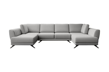 Sovesofa Dobbeltsjeselong Kazuma - Lysegrå - Møbler - Sofaer - Sovesofaer - Langsgående sovesofa
