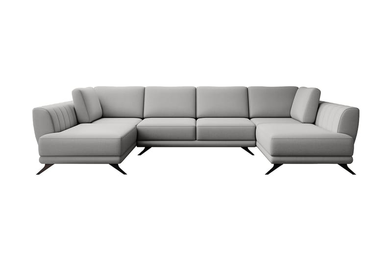 Sovesofa Dobbeltsjeselong Kazuma - Lysegrå - Møbler - Sofaer - Sovesofaer - Langsgående sovesofa