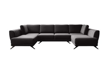Sovesofa Dobbeltsjeselong Kazuma - Mørkebrun - Møbler - Sofaer - Sovesofaer - Langsgående sovesofa