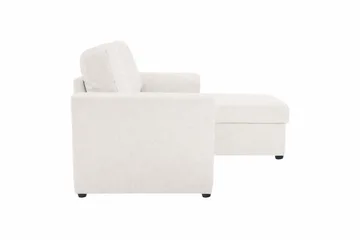 Leia 3-seters vendbar sovesofa med sjeselong og oppbevaring - Beige - Møbler - Sofaer - Sovesofaer - Sovesofa divan