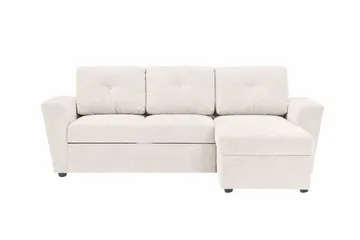 Leia 3-seters vendbar sovesofa med sjeselong og oppbevaring - Beige - Møbler - Sofaer - Sovesofaer - Sovesofa divan