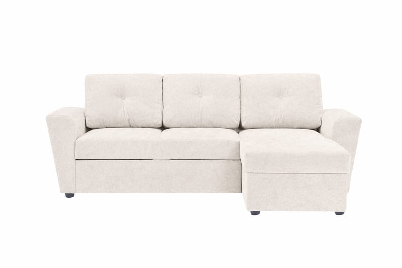 Leia 3-seters vendbar sovesofa med sjeselong og oppbevaring, Beige