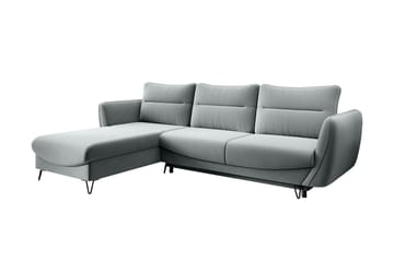 Lence Sovesofa m. Divan Oppbevaring - Hvit/Lysegrå - Møbler - Sofaer - Sovesofaer - Sovesofa divan