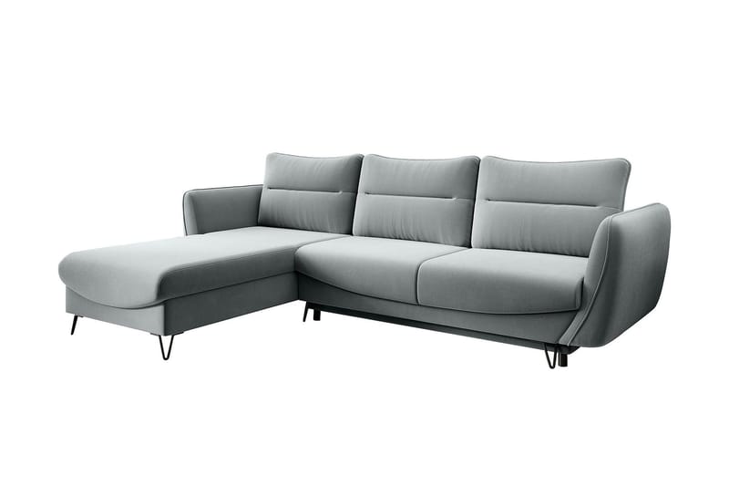 Lence Sovesofa m. Divan Oppbevaring - Hvit/Lysegrå - Møbler - Sofaer - Sovesofaer - Sovesofa divan