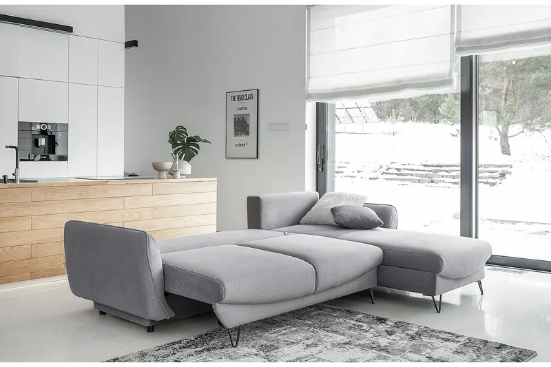 Lence Sovesofa m. Divan Oppbevaring - Lysegrå - Møbler - Sofaer - Sovesofaer - Sovesofa divan