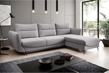 Lence Sovesofa m. Divan Oppbevaring - Lysegrå - Møbler - Sofaer - Sovesofaer - Sovesofa divan
