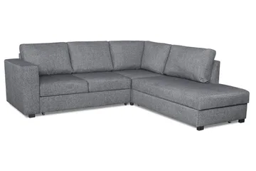Leo Sovesofa 3-seter med Sjeselong Høyre - Grå - Møbler - Sofaer - Sovesofaer - Sovesofa divan