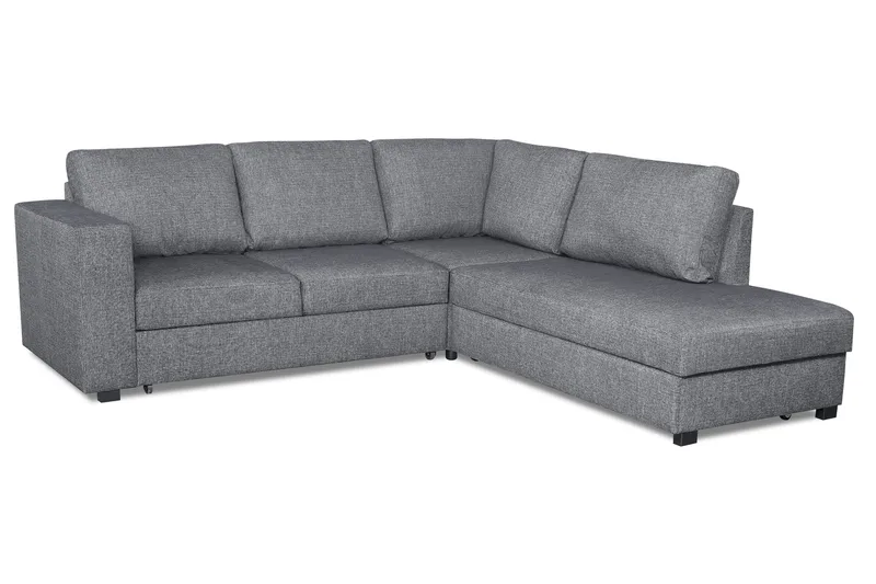 Leo Sovesofa 3-seter med Sjeselong Høyre - Grå - Møbler - Sofaer - Sovesofaer - Sovesofa divan