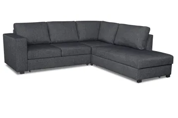 Leo Sovesofa 3-seter med Sjeselong Høyre - Mørkegrå - Møbler - Sofaer - Sovesofaer - Sovesofa divan