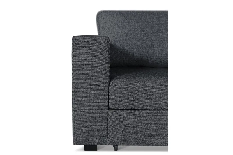 Leo Sovesofa 3-seter med Sjeselong Høyre - Mørkegrå - Møbler - Sofaer - Sovesofaer - Sovesofa divan