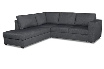 Leo Sovesofa 3-seter med Sjeselong Venstre - Mørkegrå - Møbler - Sofaer - Sovesofaer - Sovesofa divan