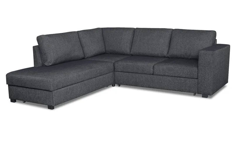 Leo Sovesofa 3-seter med Sjeselong Venstre - Mørkegrå - Møbler - Sofaer - Sovesofaer - Sovesofa divan