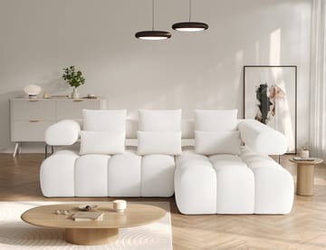 Levvi 3-seters boblete sovesofa med divan, høyre - Jaffray 01 - Møbler - Sofaer - Sovesofaer - Hjørnesovesofa