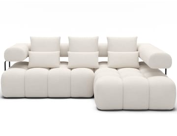 Levvi 3-seters boblete sovesofa med divan, høyre - Jaffray 01 - Møbler - Sofaer - Sovesofaer - Hjørnesovesofa