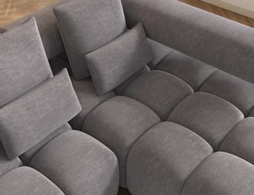 Levvi 3-seters boblete sovesofa med divan, høyre - Manhattan 03 - Møbler - Sofaer - Sovesofaer - Hjørnesovesofa