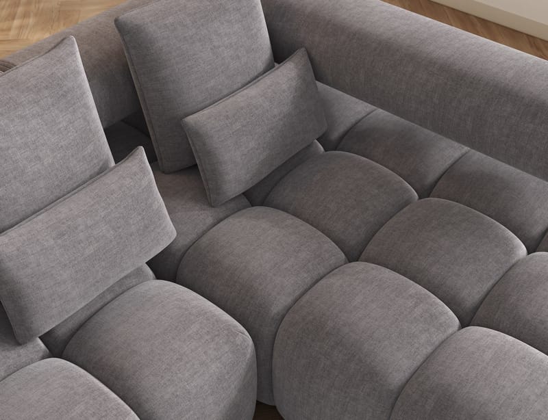 Levvi 3-seters boblete sovesofa med divan, høyre - Manhattan 03 - Møbler - Sofaer - Sovesofaer - Hjørnesovesofa