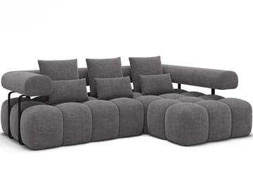 Levvi 3-seters boblete sovesofa med divan, høyre - Manhattan 03 - Møbler - Sofaer - Sovesofaer - Hjørnesovesofa