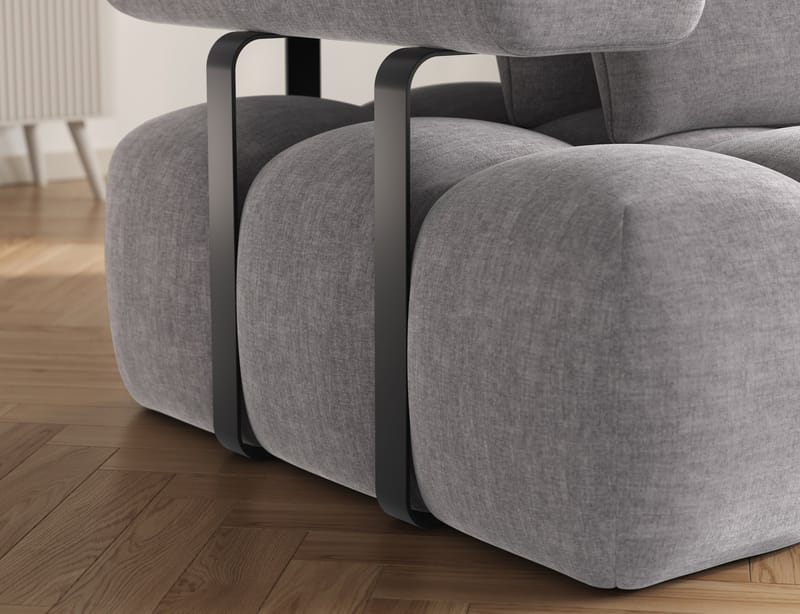 Levvi 3-seters boblete sovesofa med divan, høyre - Manhattan 03 - Møbler - Sofaer - Sovesofaer - Hjørnesovesofa