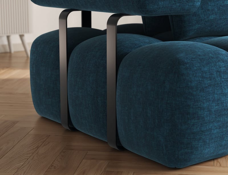 Levvi 3-seters boblete sovesofa med divan, høyre - Manhattan 40 - Møbler - Sofaer - Sovesofaer - Hjørnesovesofa