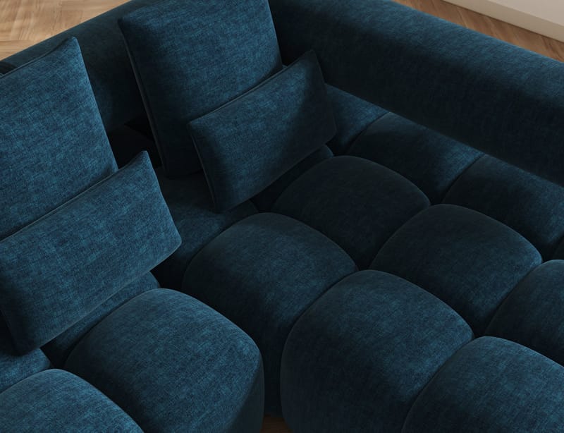 Levvi 3-seters boblete sovesofa med divan, høyre - Manhattan 40 - Møbler - Sofaer - Sovesofaer - Hjørnesovesofa