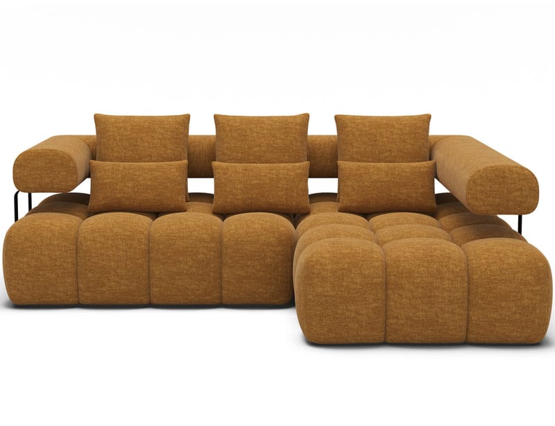Levvi 3-seters boblete sovesofa med divan, høyre - Manhattan 45 - Møbler - Sofaer - Sovesofaer - Sovesofa divan