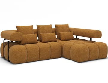 Levvi 3-seters boblete sovesofa med divan, høyre - Manhattan 45 - Møbler - Sofaer - Sovesofaer - Sovesofa divan