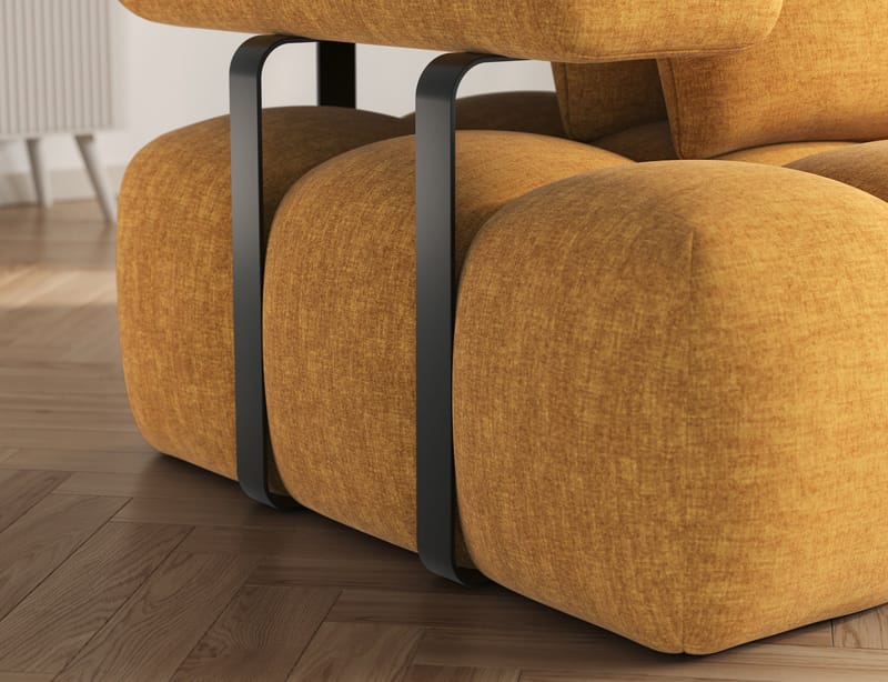 Levvi 3-seters boblete sovesofa med divan, høyre - Manhattan 45 - Møbler - Sofaer - Sovesofaer - Sovesofa divan