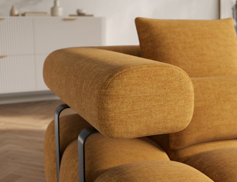 Levvi 3-seters boblete sovesofa med divan, høyre - Manhattan 45 - Møbler - Sofaer - Sovesofaer - Sovesofa divan