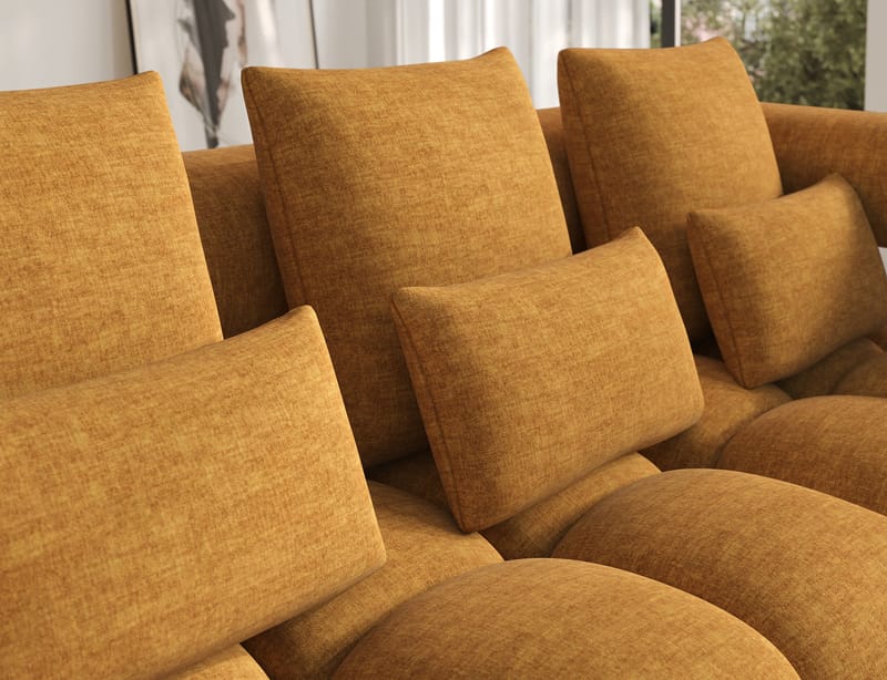 Levvi 3-seters boblete sovesofa med divan, høyre - Manhattan 45 - Møbler - Sofaer - Sovesofaer - Sovesofa divan