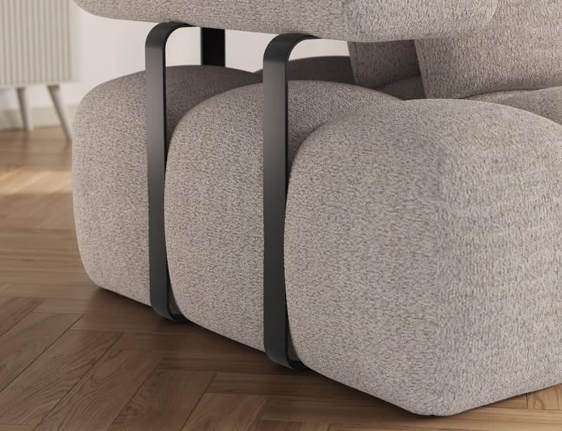 Levvi 3-seters boblete sovesofa med divan, høyre - Royal 18 - Møbler - Sofaer - Sovesofaer - Sovesofa divan