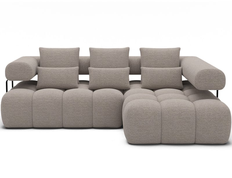 Levvi 3-seters boblete sovesofa med divan, høyre - Royal 18 - Møbler - Sofaer - Sovesofaer - Sovesofa divan