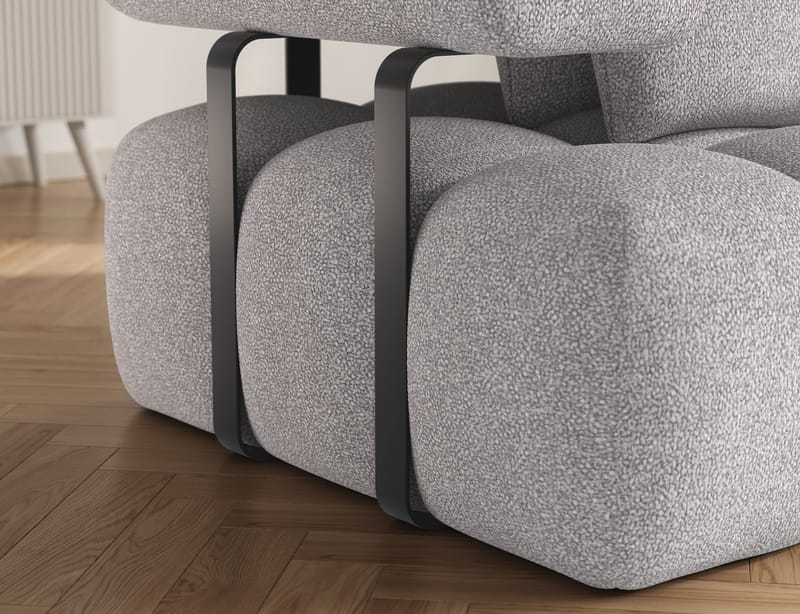 Levvi 3-seters boblete sovesofa med divan, høyre - Paolli 04 - Møbler - Sofaer - Sovesofaer - Sovesofa divan