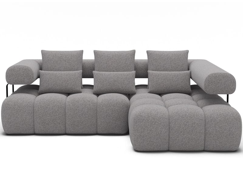 Levvi 3-seters boblete sovesofa med divan, høyre - Paolli 04 - Møbler - Sofaer - Sovesofaer - Sovesofa divan