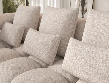 Levvi 3-seters Bubblig sovesofa med divan Venstre - Bazalt 18 - Møbler - Sofaer - Sovesofaer - Hjørnesovesofa