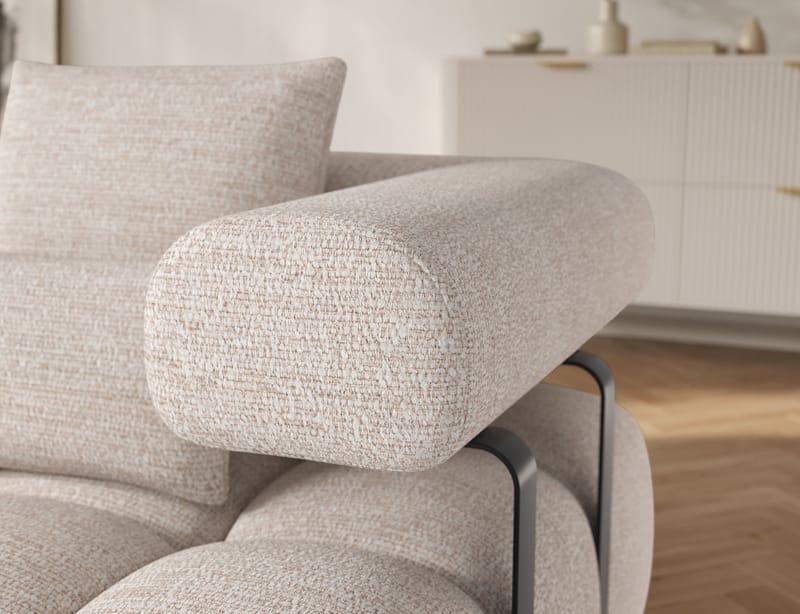 Levvi 3-seters Bubblig sovesofa med divan Venstre - Bazalt 18 - Møbler - Sofaer - Sovesofaer - Hjørnesovesofa