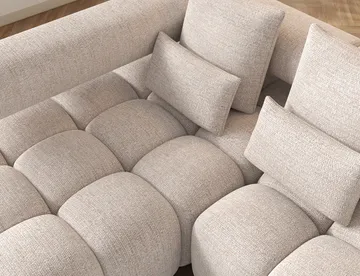 Levvi 3-seters Bubblig sovesofa med divan Venstre - Bazalt 18 - Møbler - Sofaer - Sovesofaer - Hjørnesovesofa