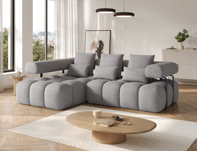 Levvi 3-seters Bubblig sovesofa med divan Venstre - Coralline 03 - Møbler - Sofaer - Sovesofaer - Sovesofa divan