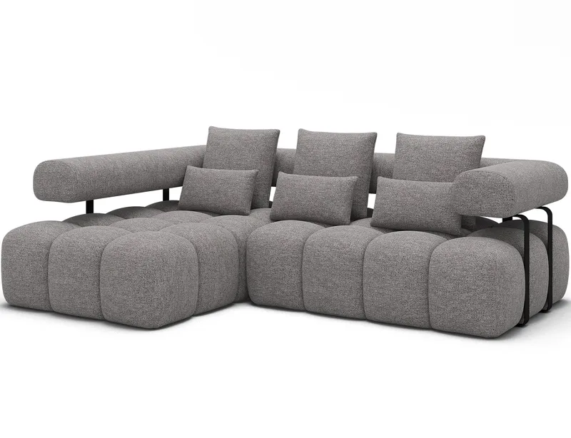 Levvi 3-seters Bubblig sovesofa med divan Venstre, Coralline 03