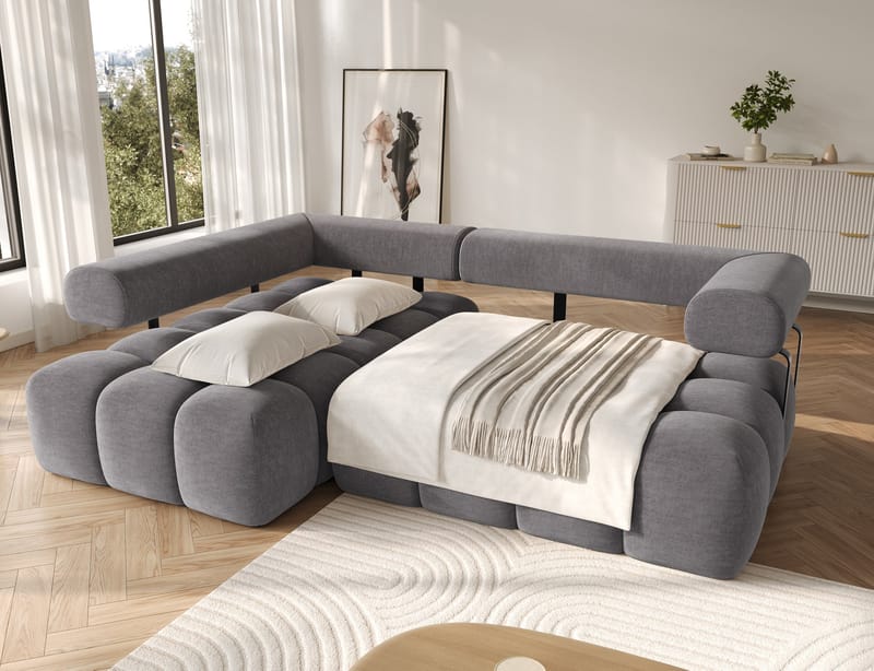 Levvi 3-seters Bubblig sovesofa med divan Venstre - Manhattan 03 - Møbler - Sofaer - Sovesofaer - Sovesofa divan