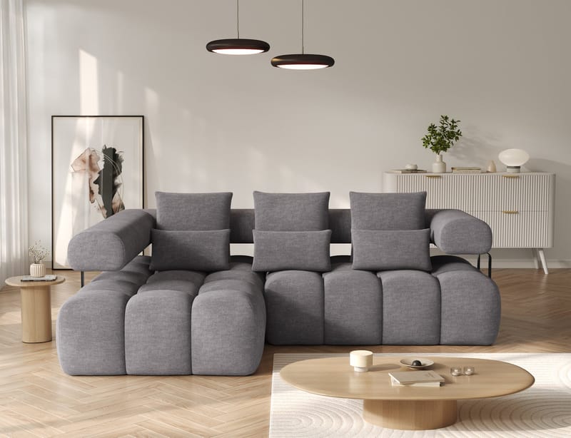 Levvi 3-seters Bubblig sovesofa med divan Venstre - Manhattan 03 - Møbler - Sofaer - Sovesofaer - Sovesofa divan