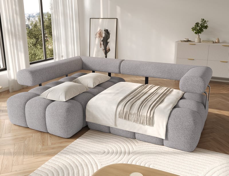 Levvi 3-seters Bubblig sovesofa med divan Venstre - Paolli 04 - Møbler - Sofaer - Sovesofaer - Hjørnesovesofa